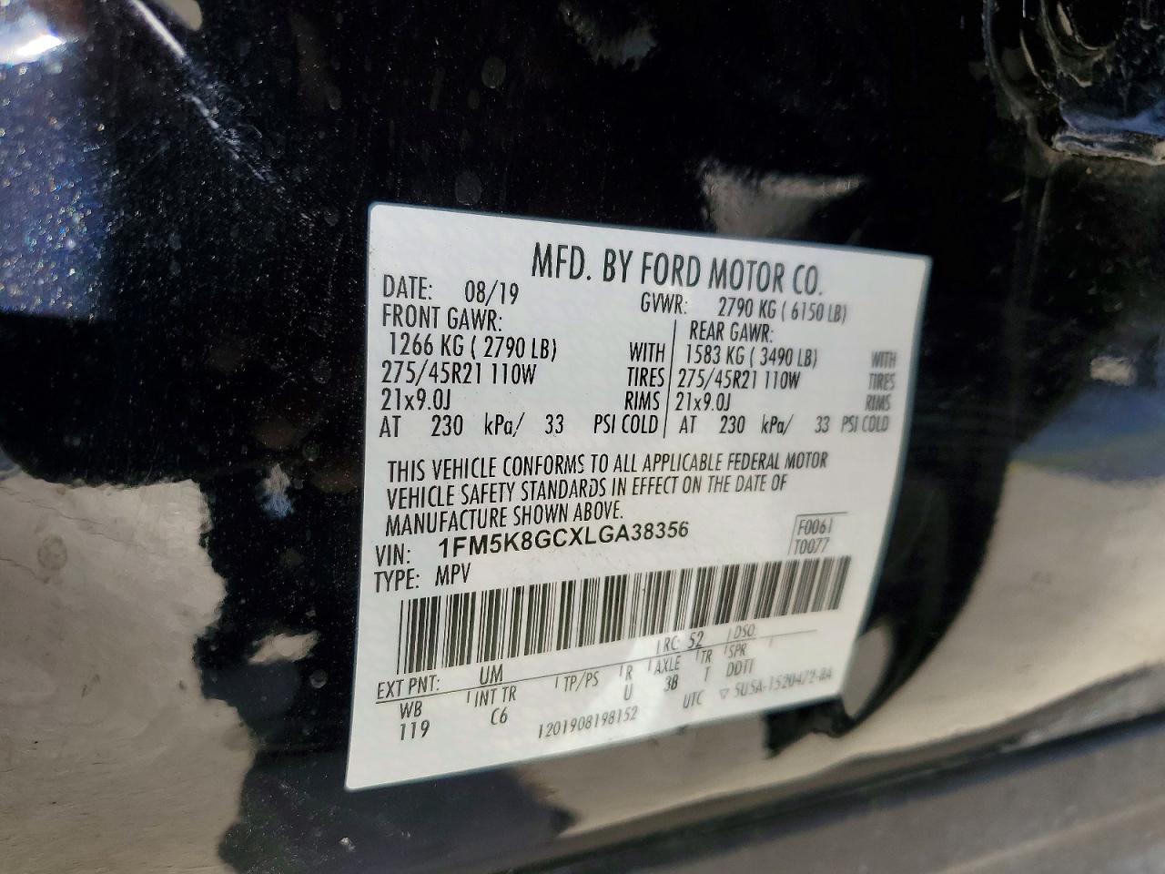 2020 FORD EXPLORER ST photo 13
