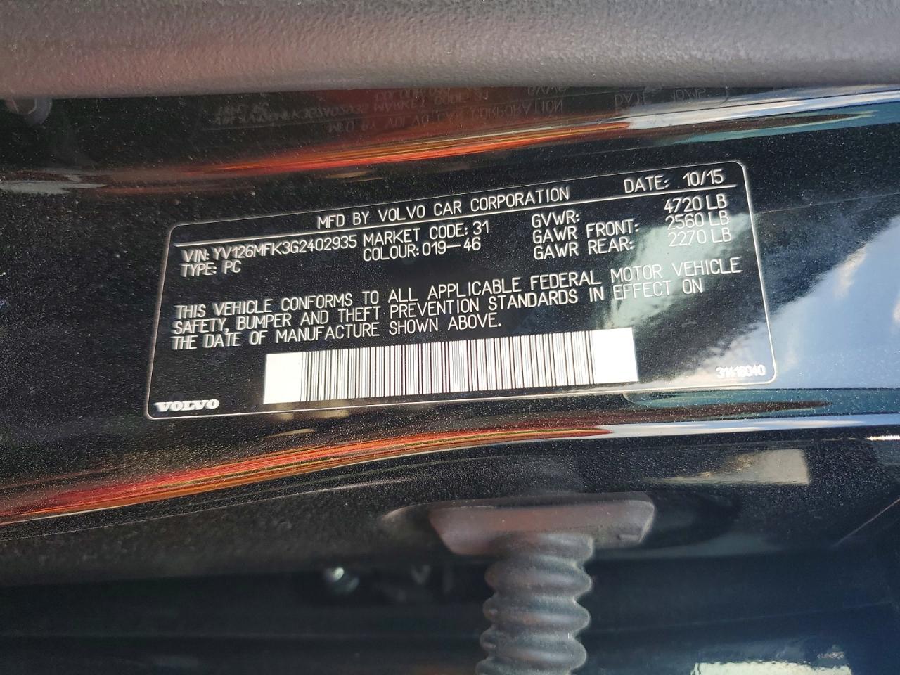 2016 VOLVO S60 PREMIER photo 13