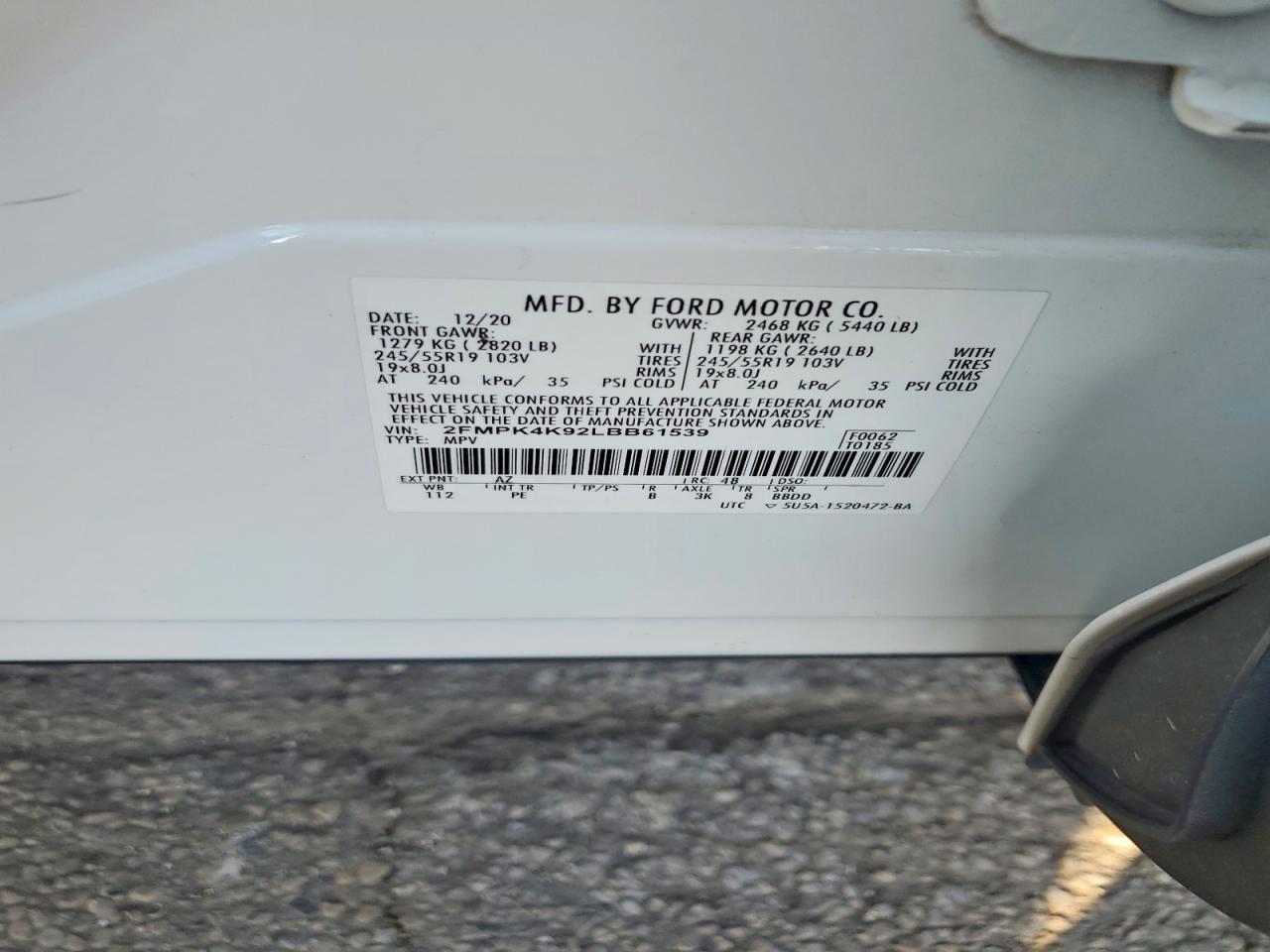 2020 FORD EDGE TITANIUM photo 37