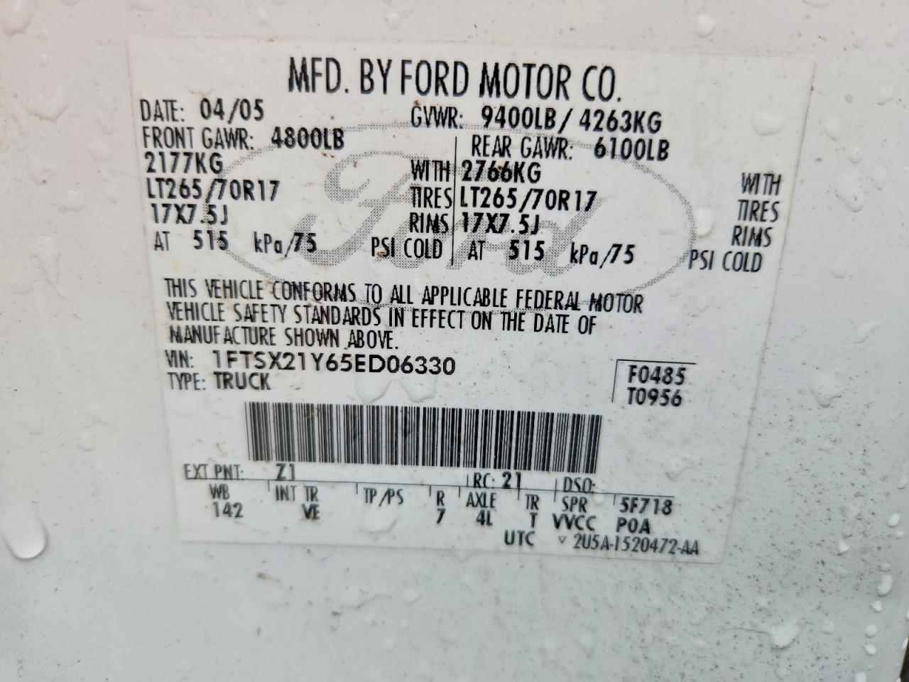 2005 FORD F250 SUPER DUTY photo 34