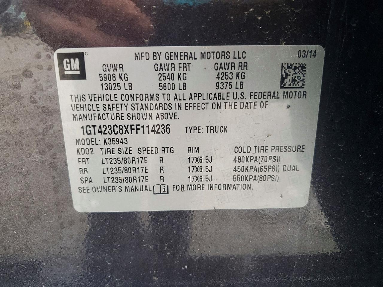 2015 GMC SIERRA K3500 SLT photo 14