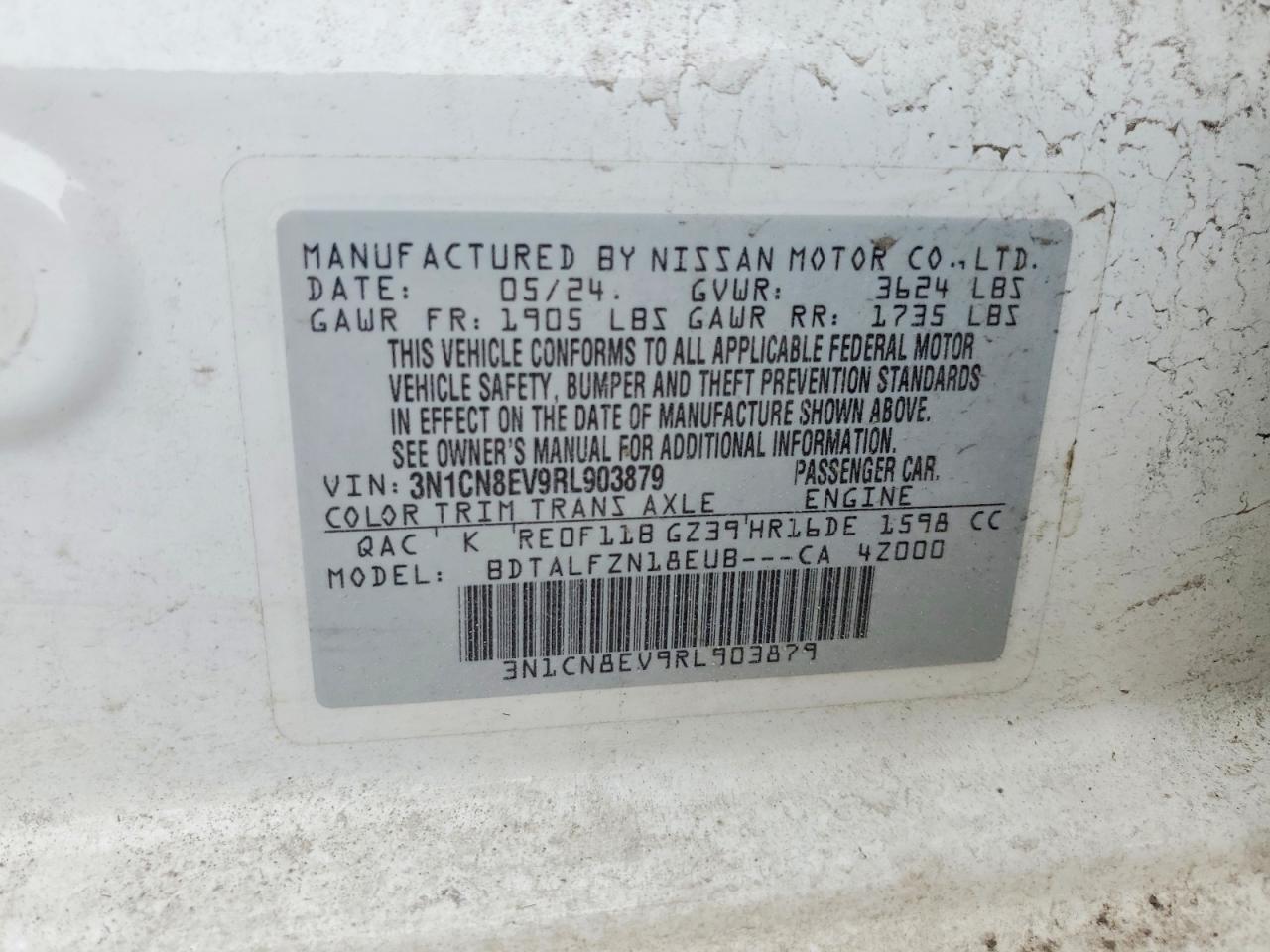 2024 NISSAN VERSA SV photo 12