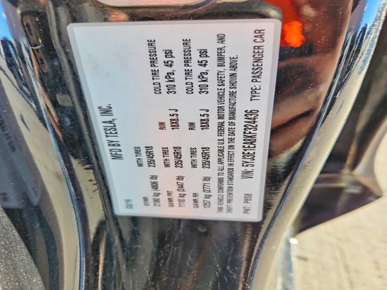 2019 TESLA MODEL 3 photo 23
