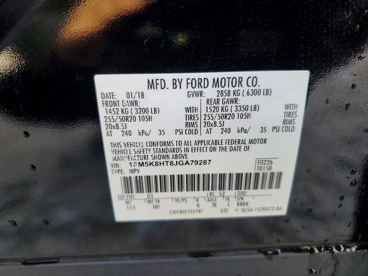 2018 FORD EXPLORER PLATINUM photo 37