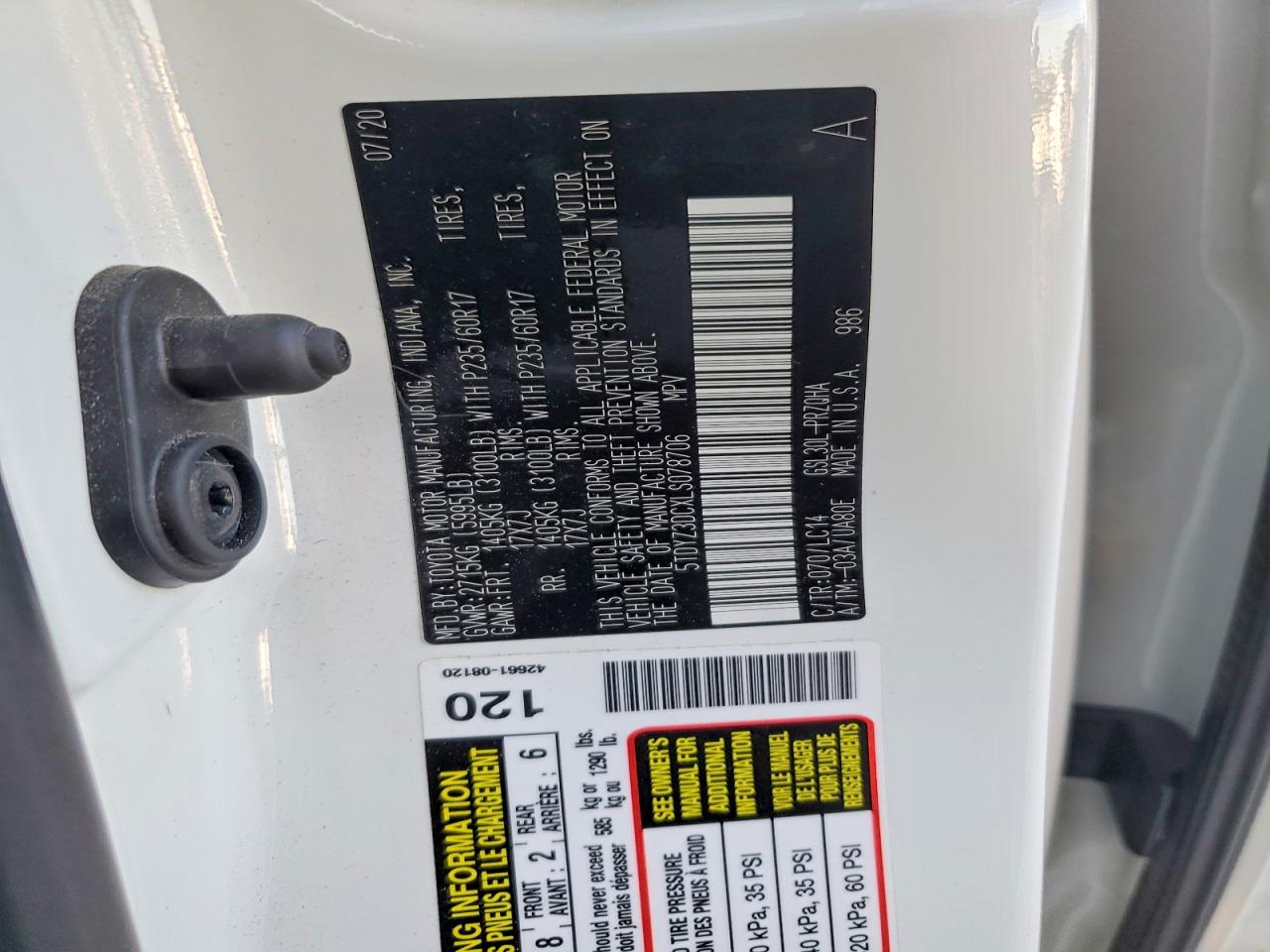 2020 TOYOTA SIENNA photo 13