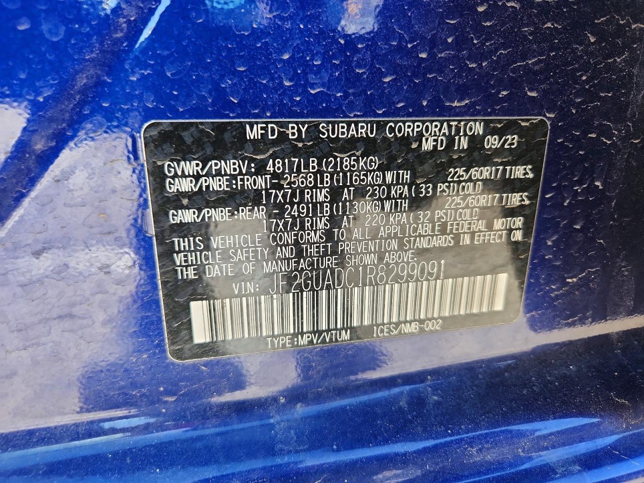 2024 SUBARU CROSSTREK PREMIUM photo 13