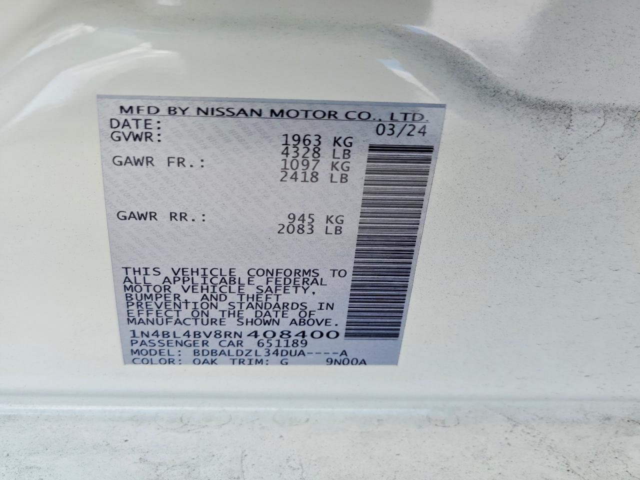 2024 NISSAN ALTIMA 2.5 S photo 23