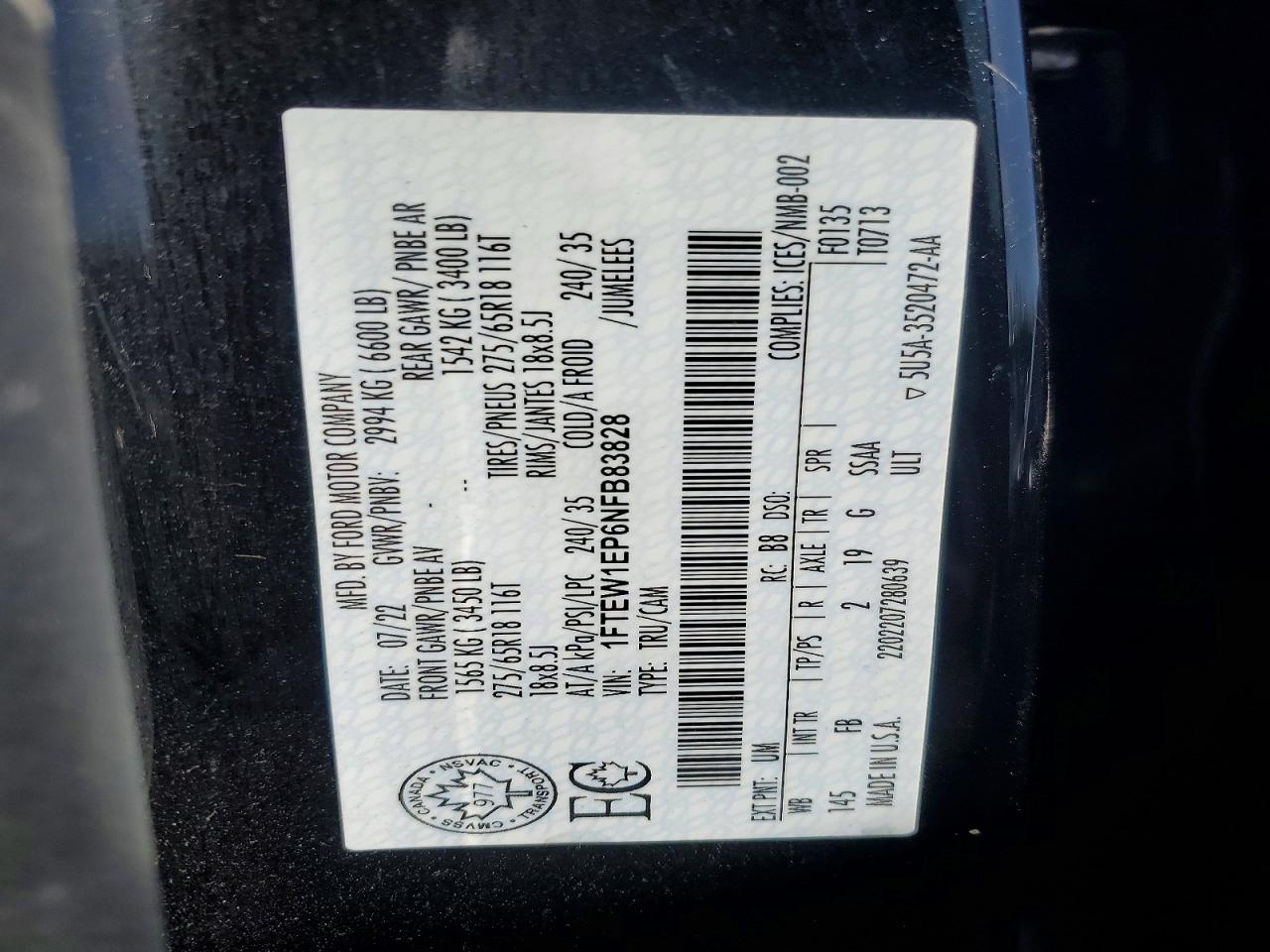 2022 FORD F150 SUPERCREW photo 25