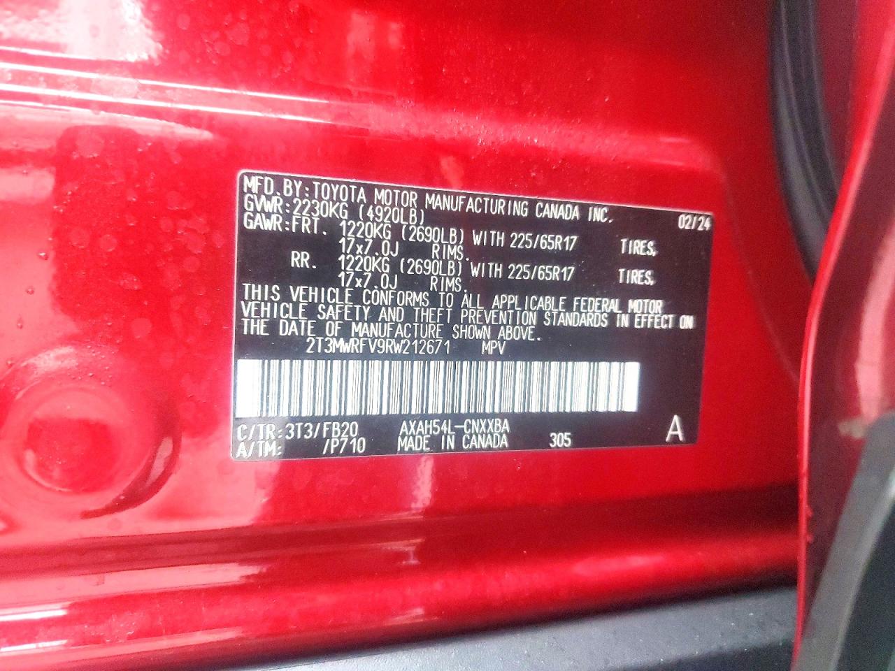2024 TOYOTA RAV4 LE photo 13