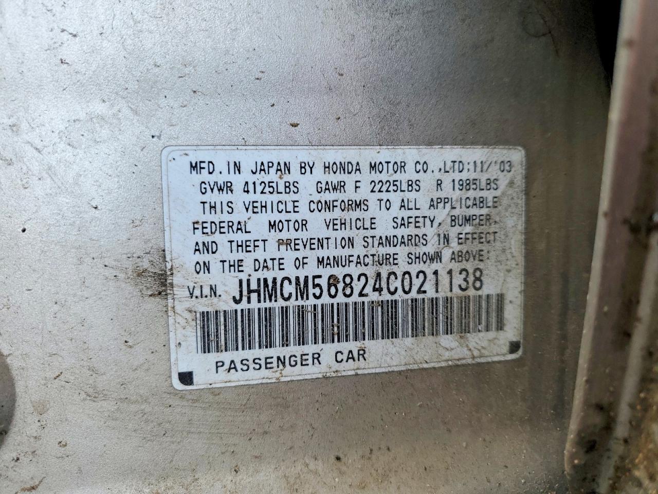 2004 HONDA ACCORD EX photo 12