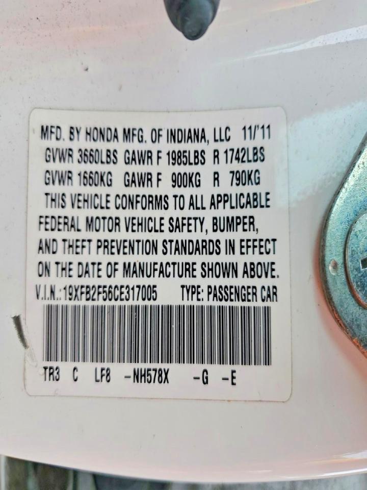 2012 HONDA CIVIC LX photo 23