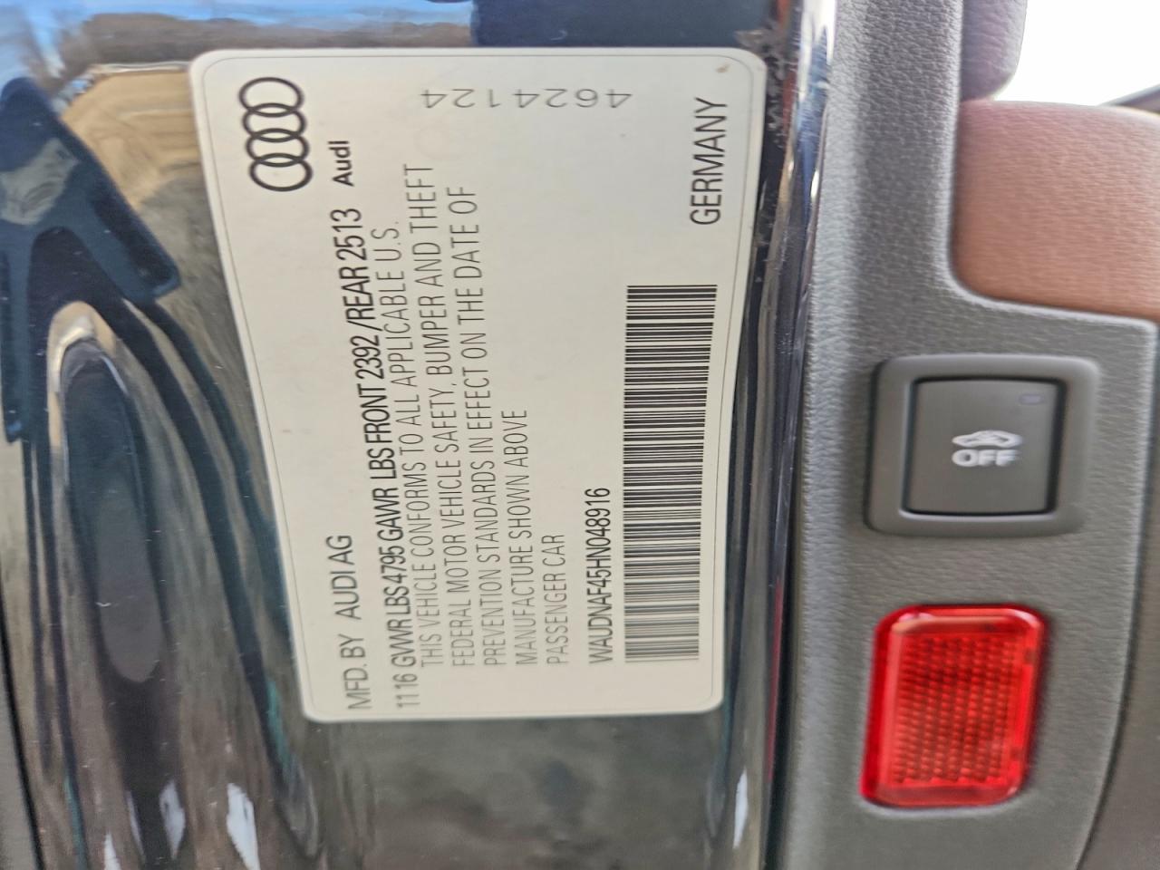 2017 AUDI A4 PREMIUM photo 25