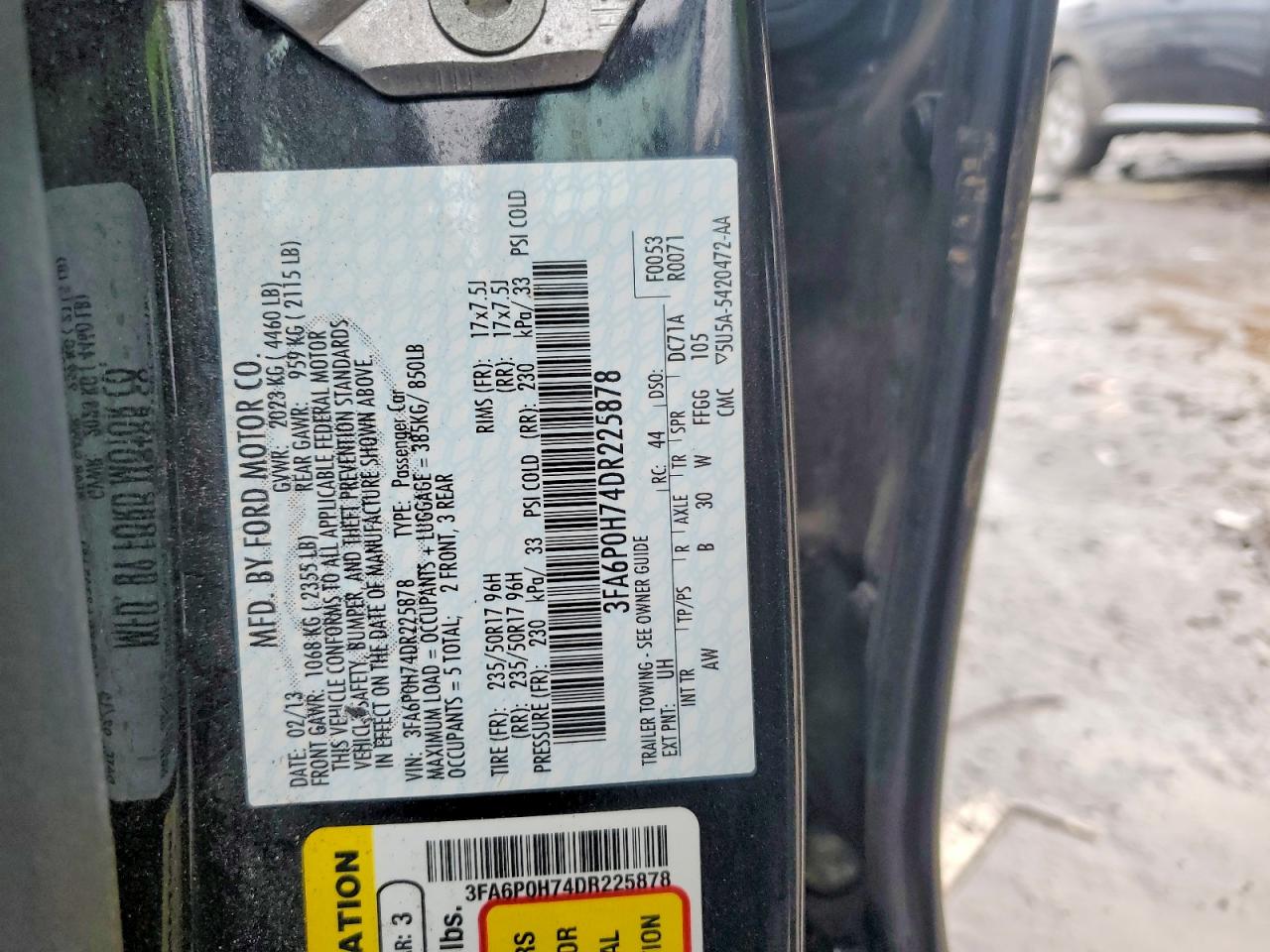 2013 FORD FUSION SE photo 23