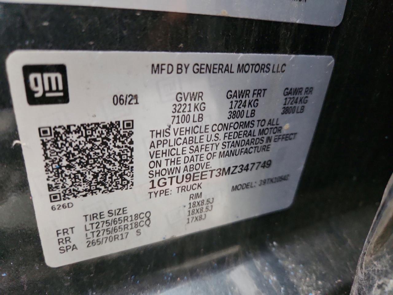 2021 GMC SIERRA K1500 AT4 photo 12