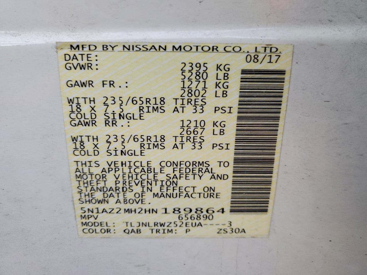 2017 NISSAN MURANO S photo 25
