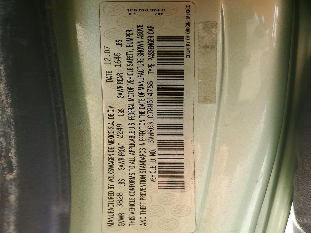 2008 VOLKSWAGEN NEW BEETLE S photo 25