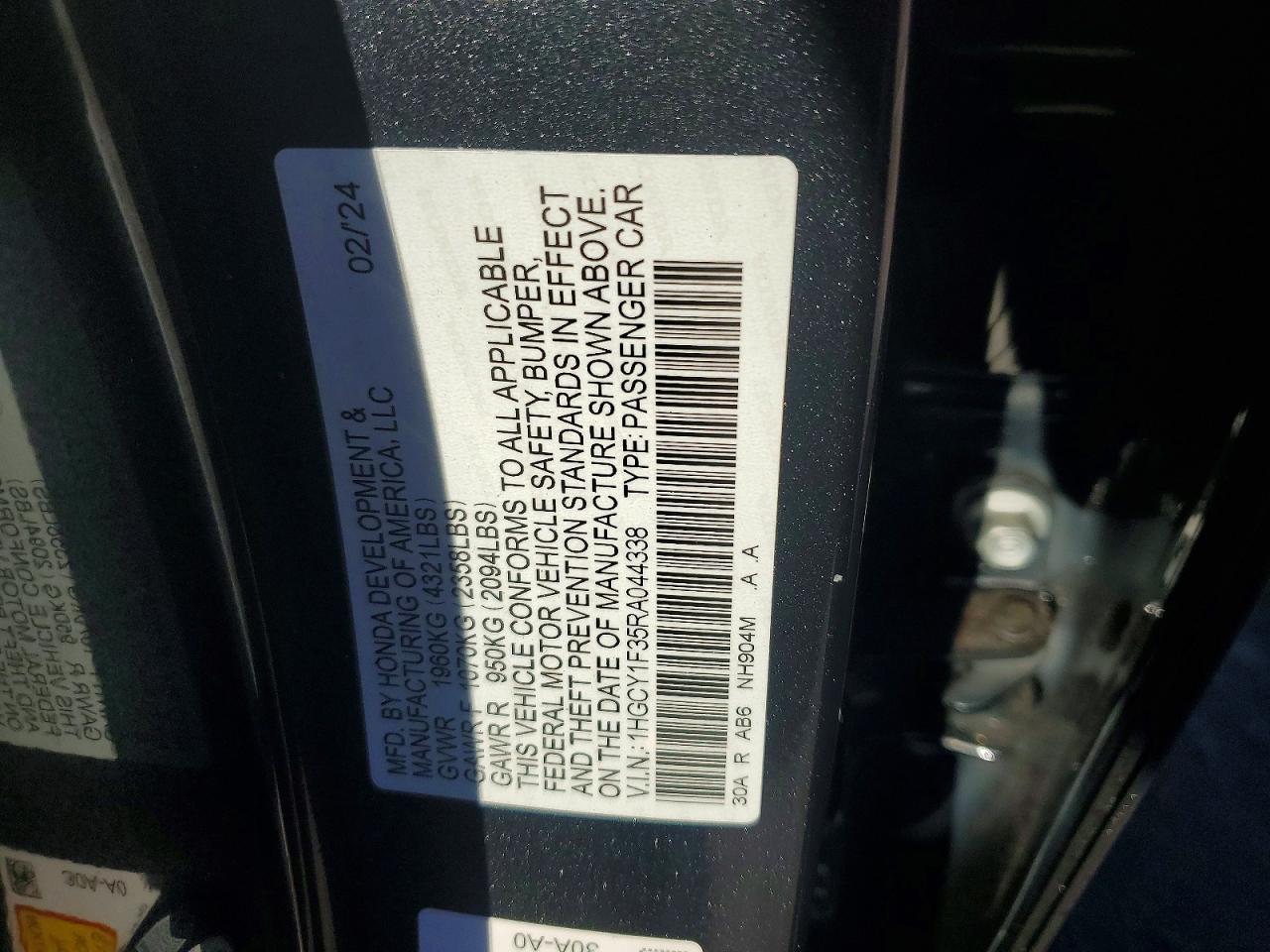 2024 HONDA ACCORD EX photo 23