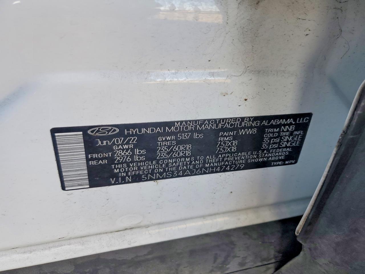2022 HYUNDAI SANTA FE SEL photo 14