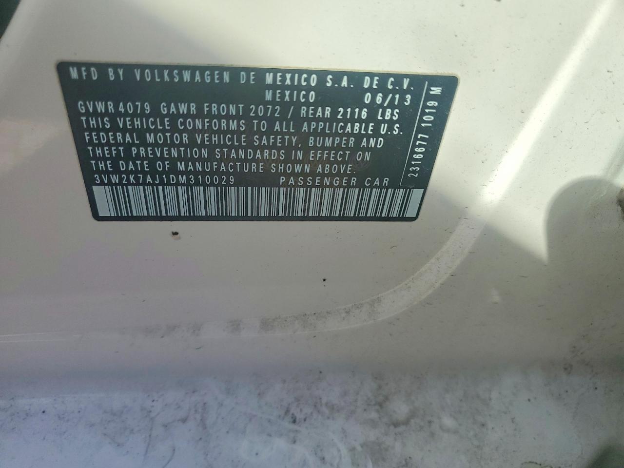 2013 VOLKSWAGEN JETTA BASE photo 13