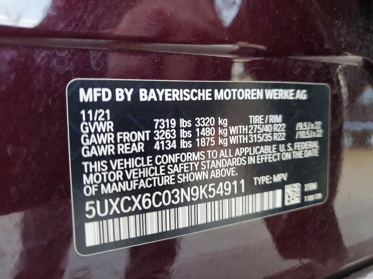2022 BMW X7 M50I photo 27
