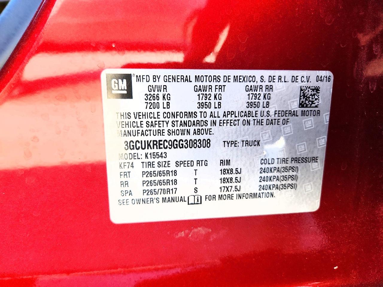 2016 CHEVROLET SILVERADO K1500 LT photo 12
