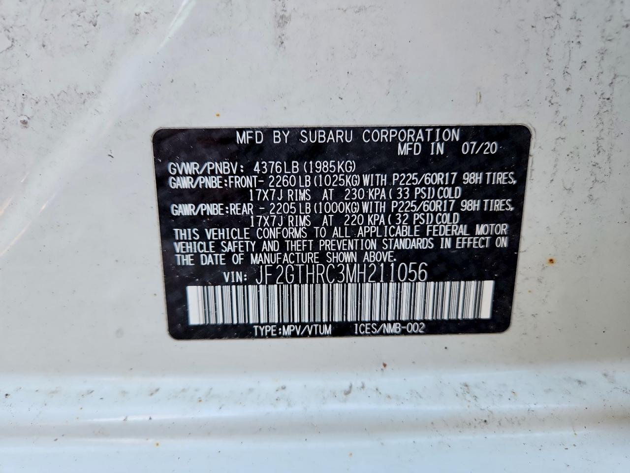 2021 SUBARU CROSSTREK SPORT photo 13