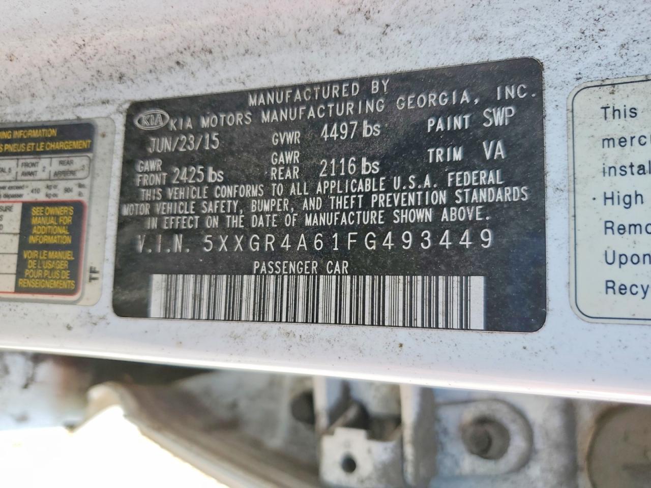 2015 KIA OPTIMA photo 23