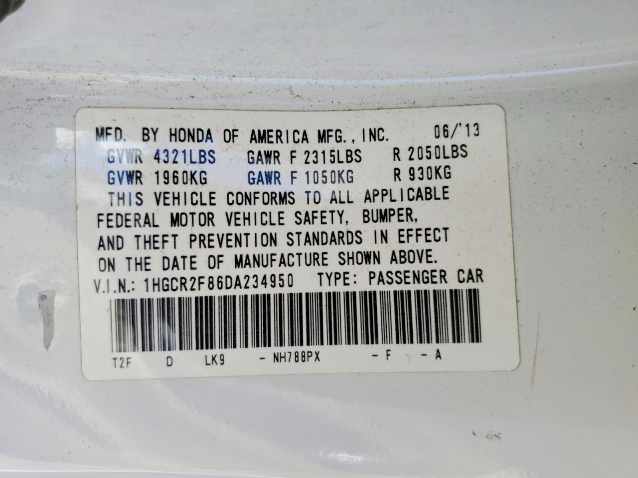 2013 HONDA ACCORD EXL photo 23