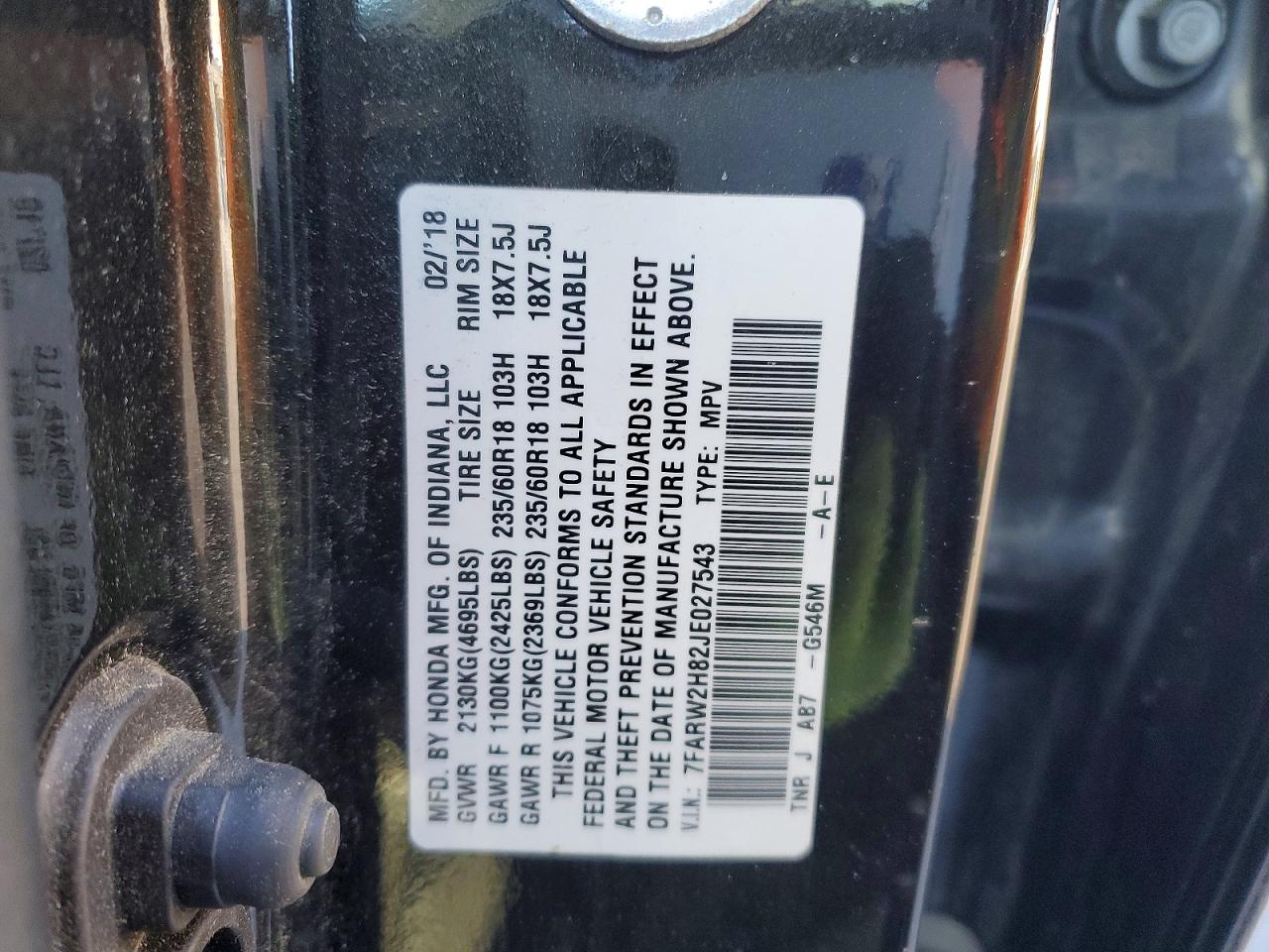 2018 HONDA CR-V EXL photo 13