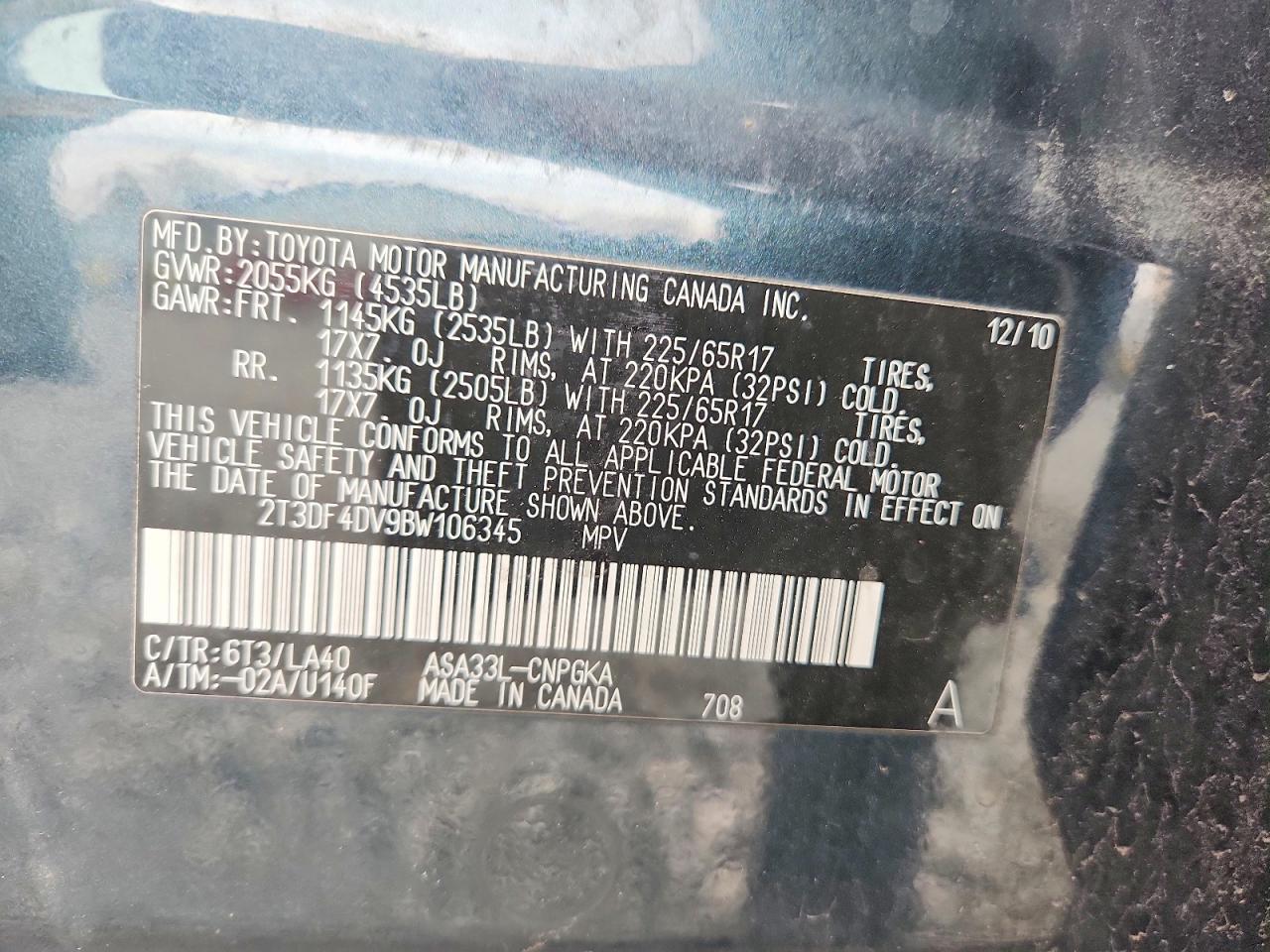 2011 TOYOTA RAV4 LIMITED photo 13