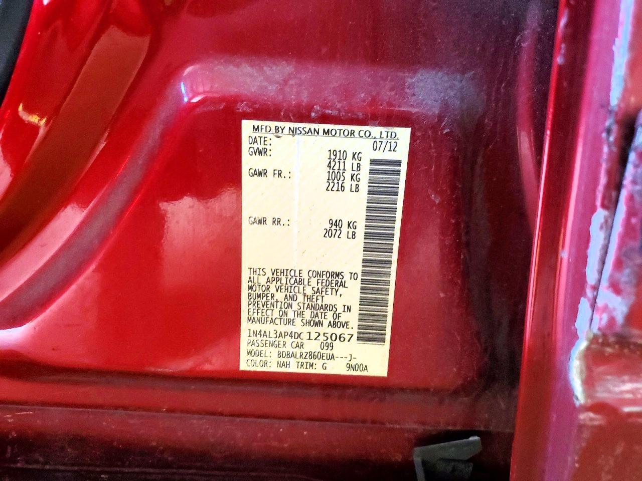 2013 NISSAN ALTIMA 2.5 photo 23