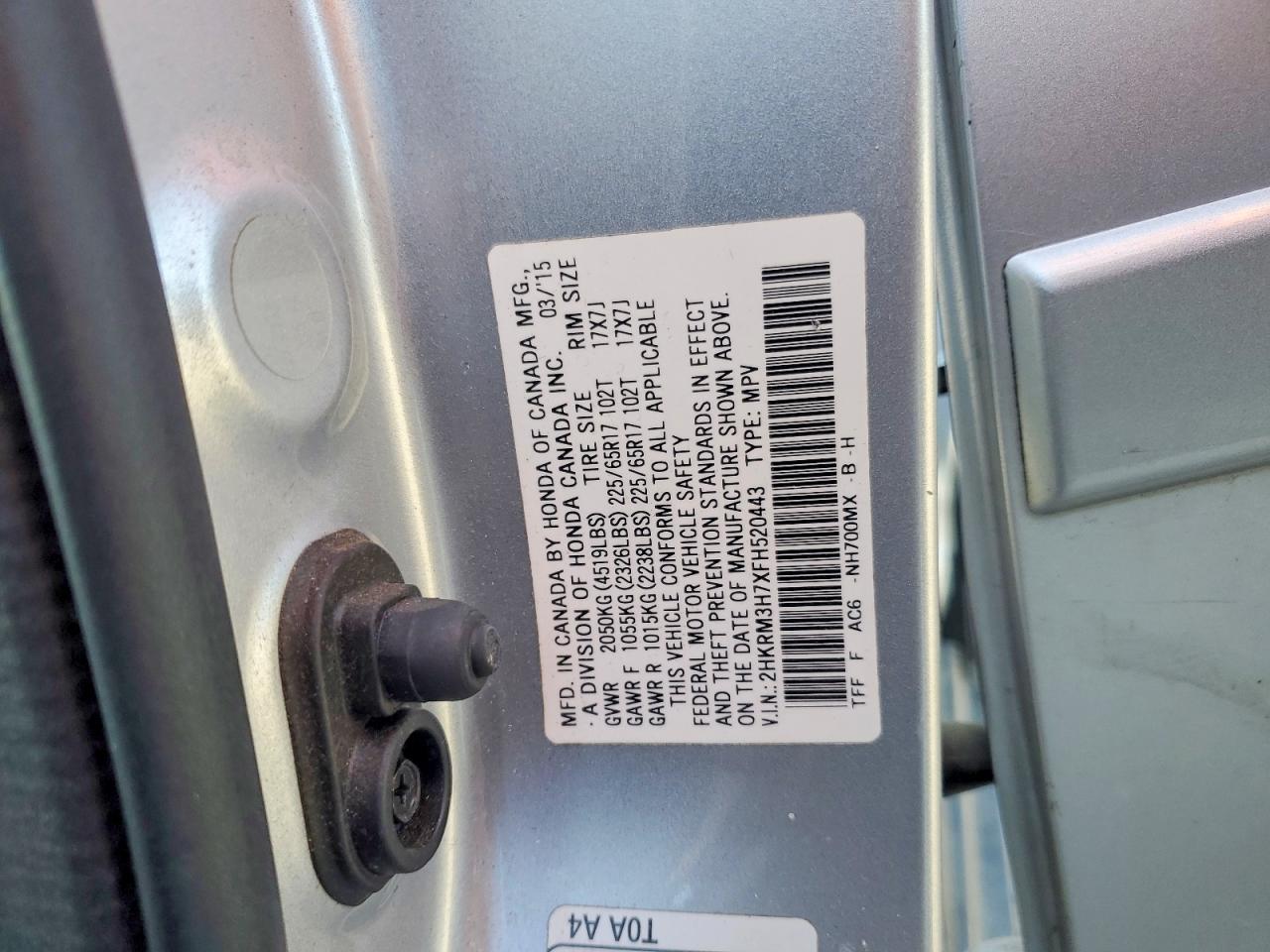2015 HONDA CR-V EXL photo 40