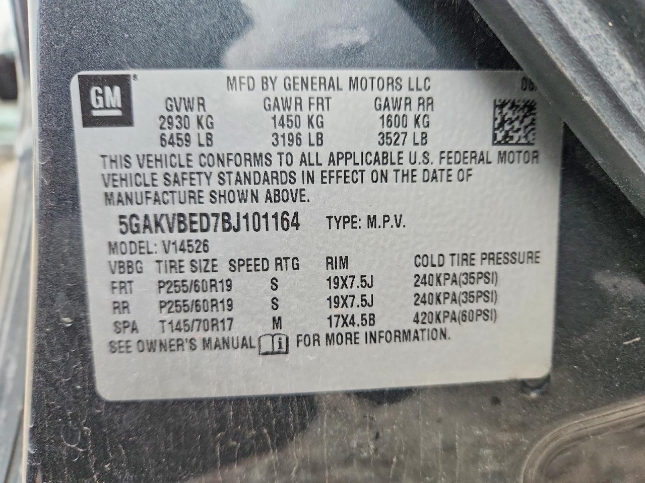 2011 BUICK ENCLAVE CXL photo 25