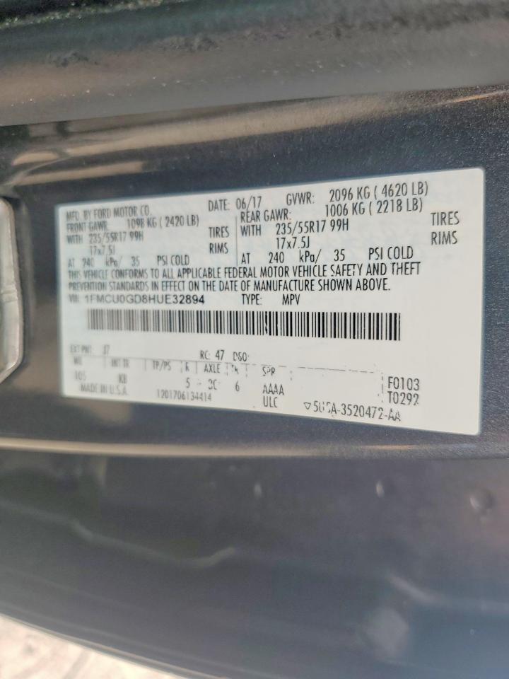 2017 FORD ESCAPE SE photo 14