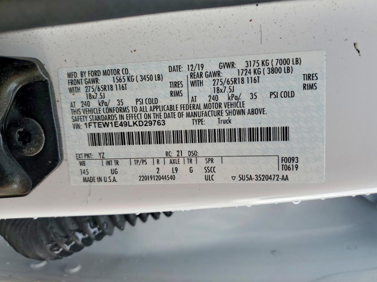 2020 FORD F150 SUPERCREW photo 23