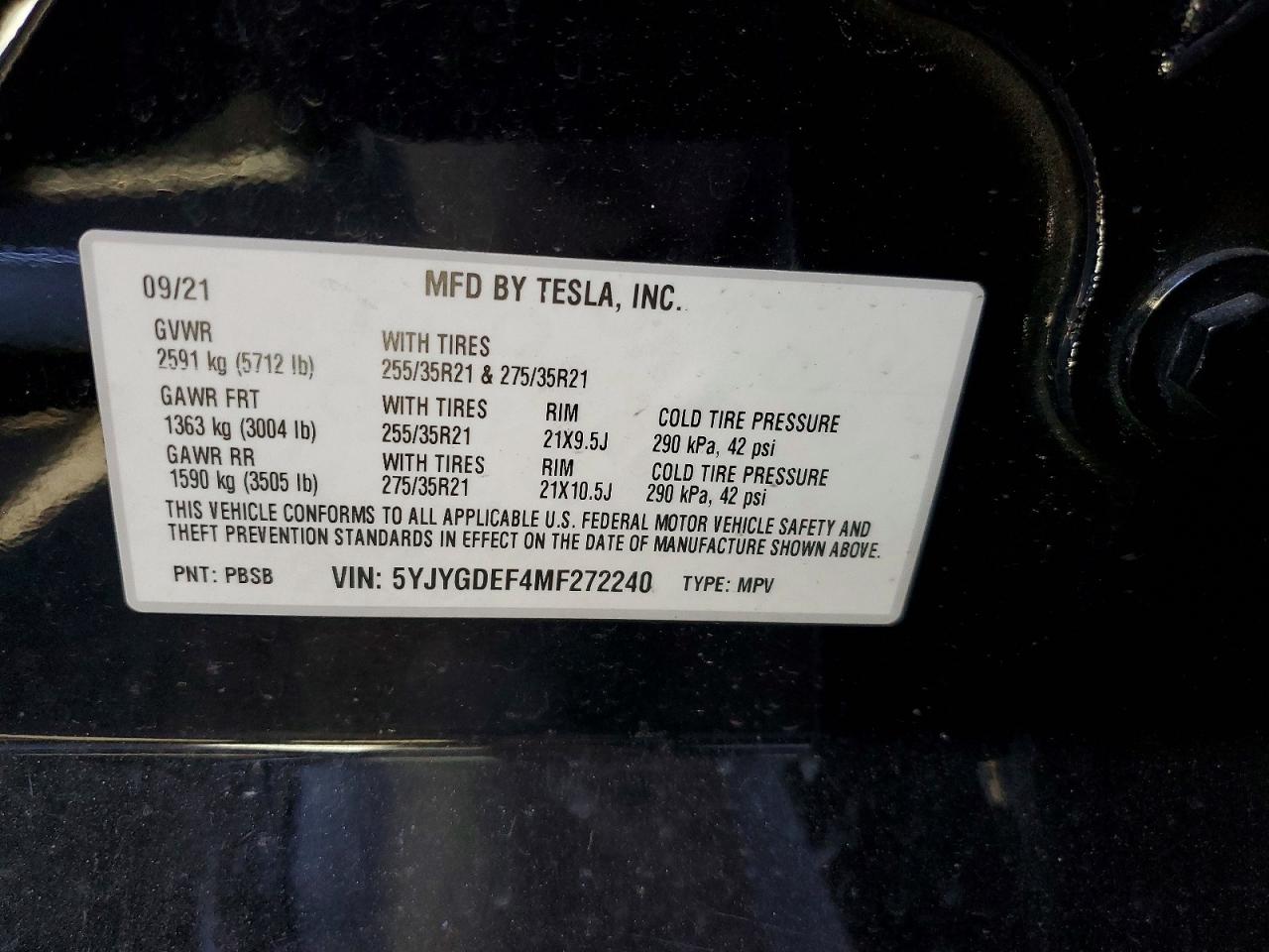 2021 TESLA MODEL Y photo 34