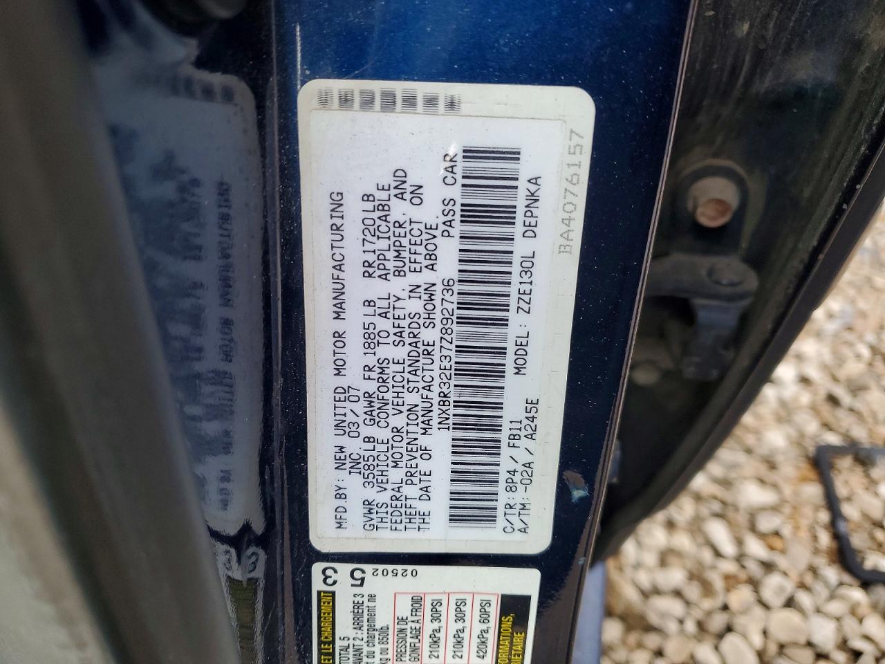 2007 TOYOTA COROLLA CE photo 23