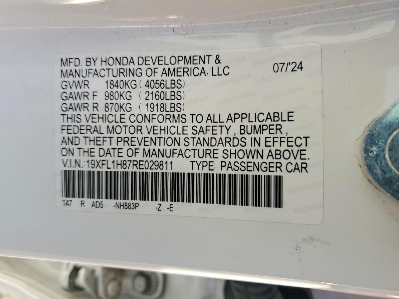 2024 HONDA CIVIC SPORT TOURING photo 13