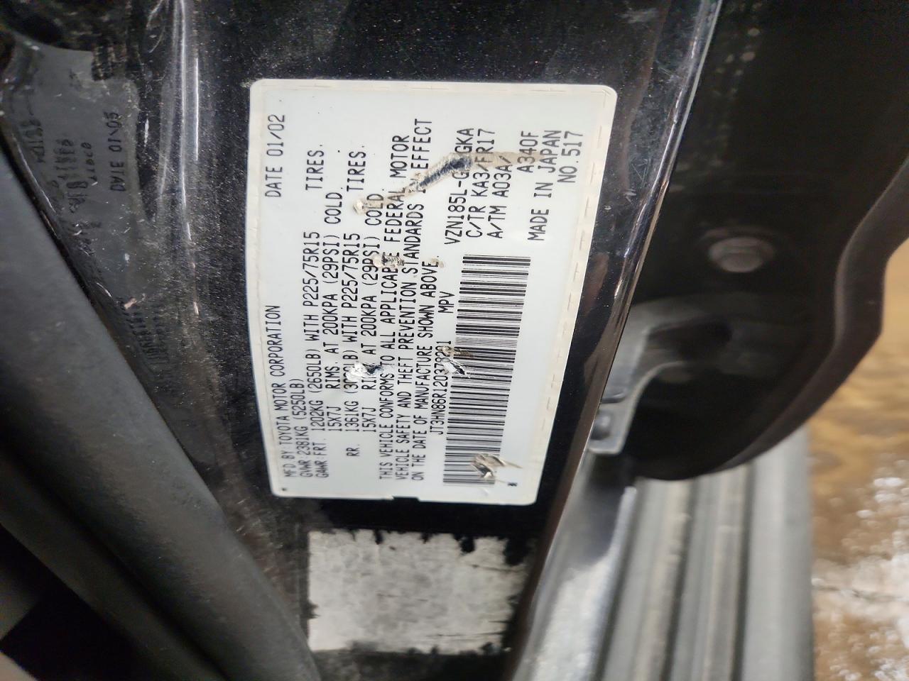 2002 TOYOTA 4RUNNER SR5 photo 13