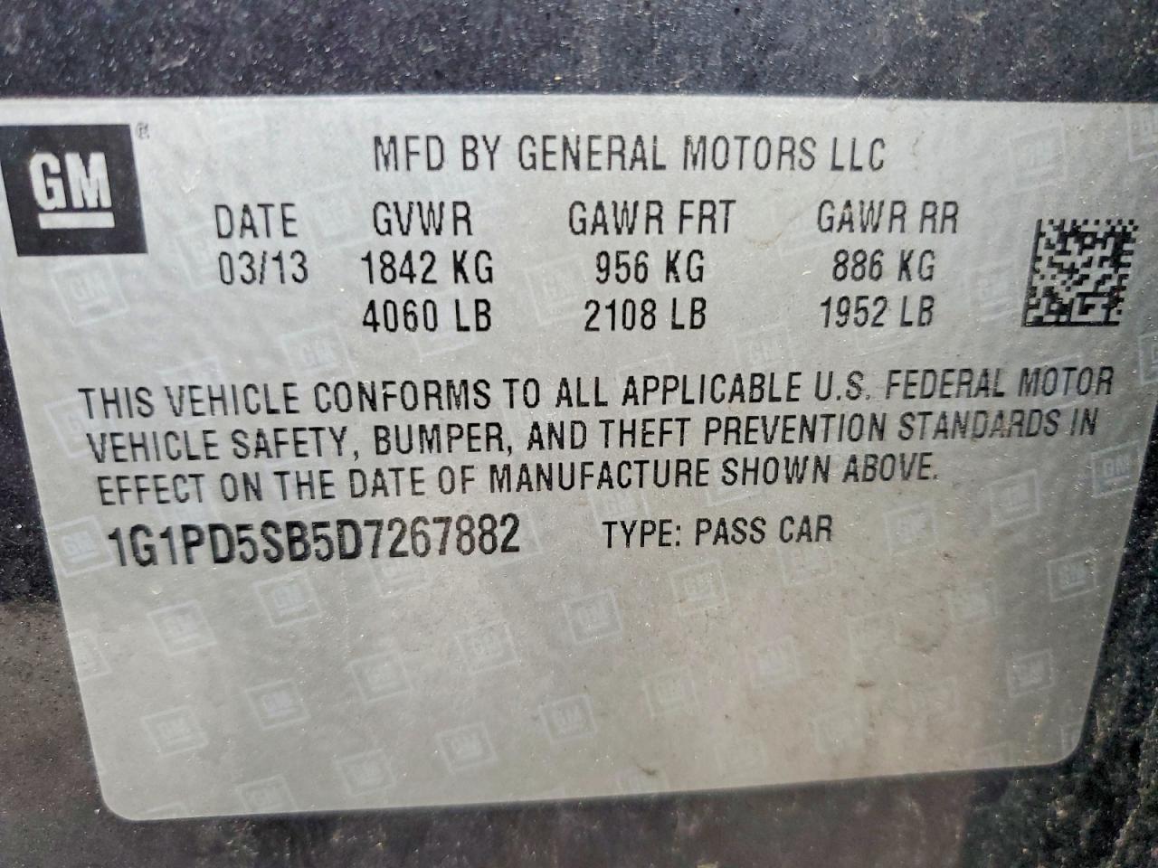 2013 CHEVROLET CRUZE LT photo 12