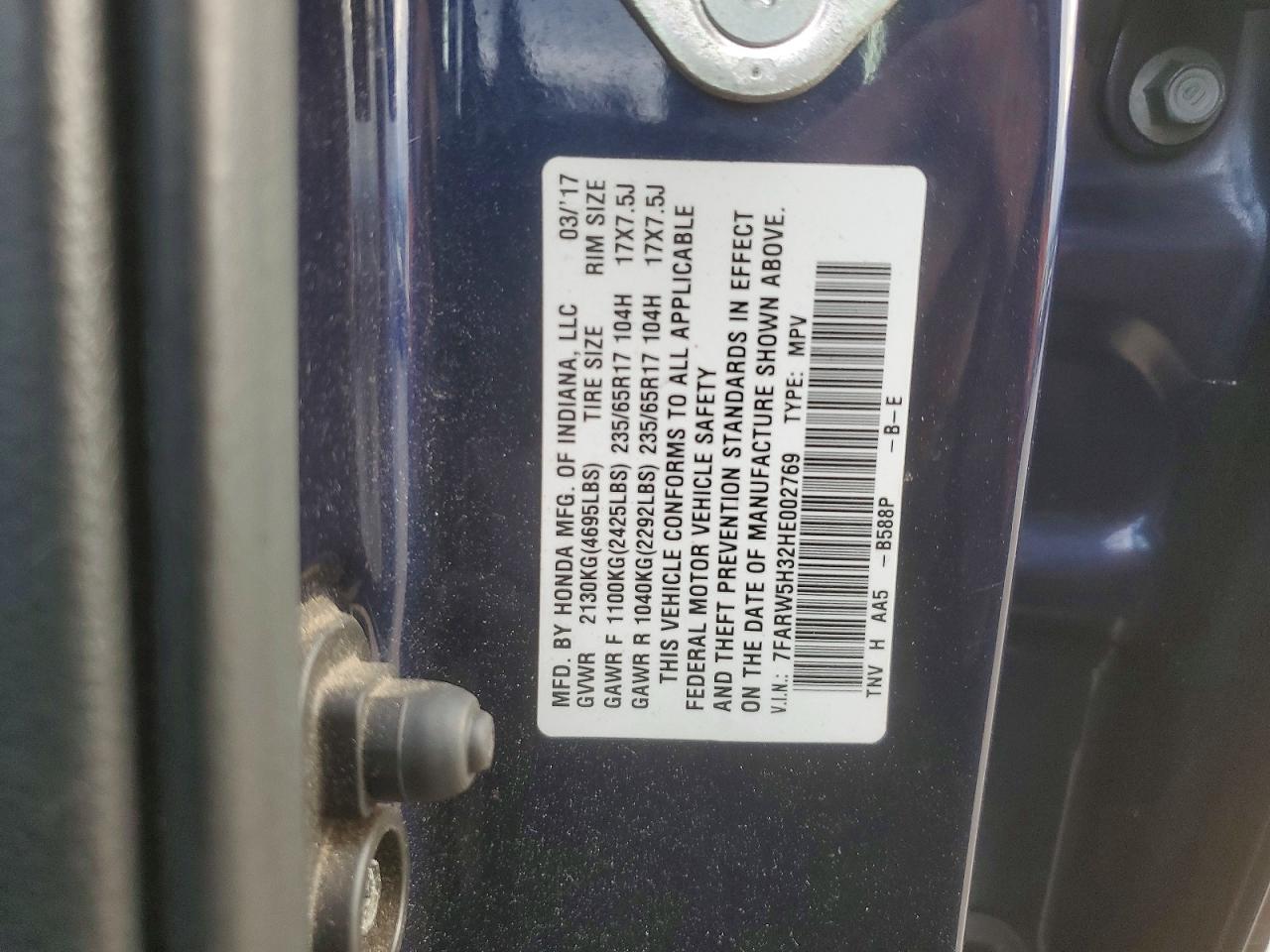 2017 HONDA CR-V LX photo 13