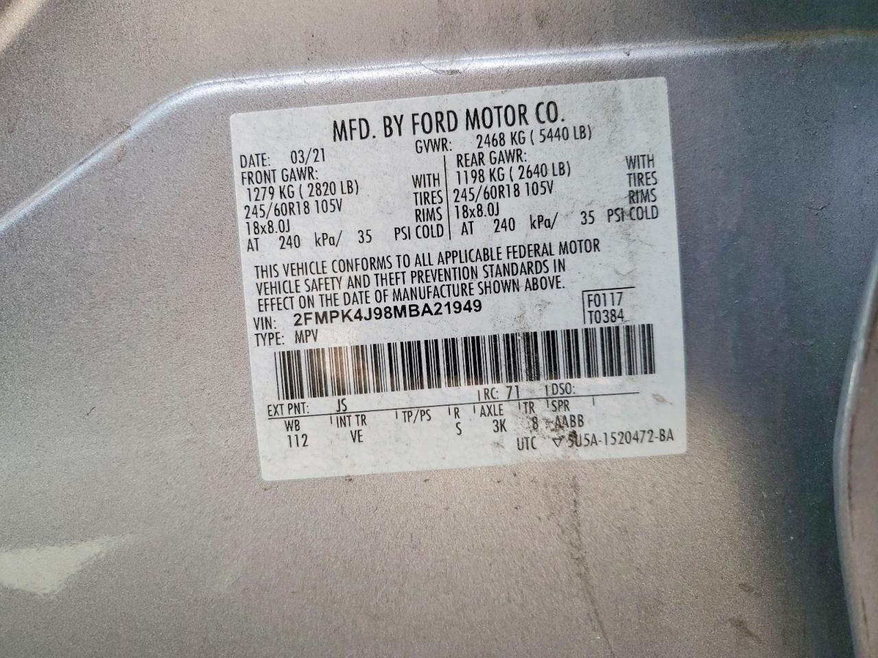 2021 FORD EDGE SEL photo 23
