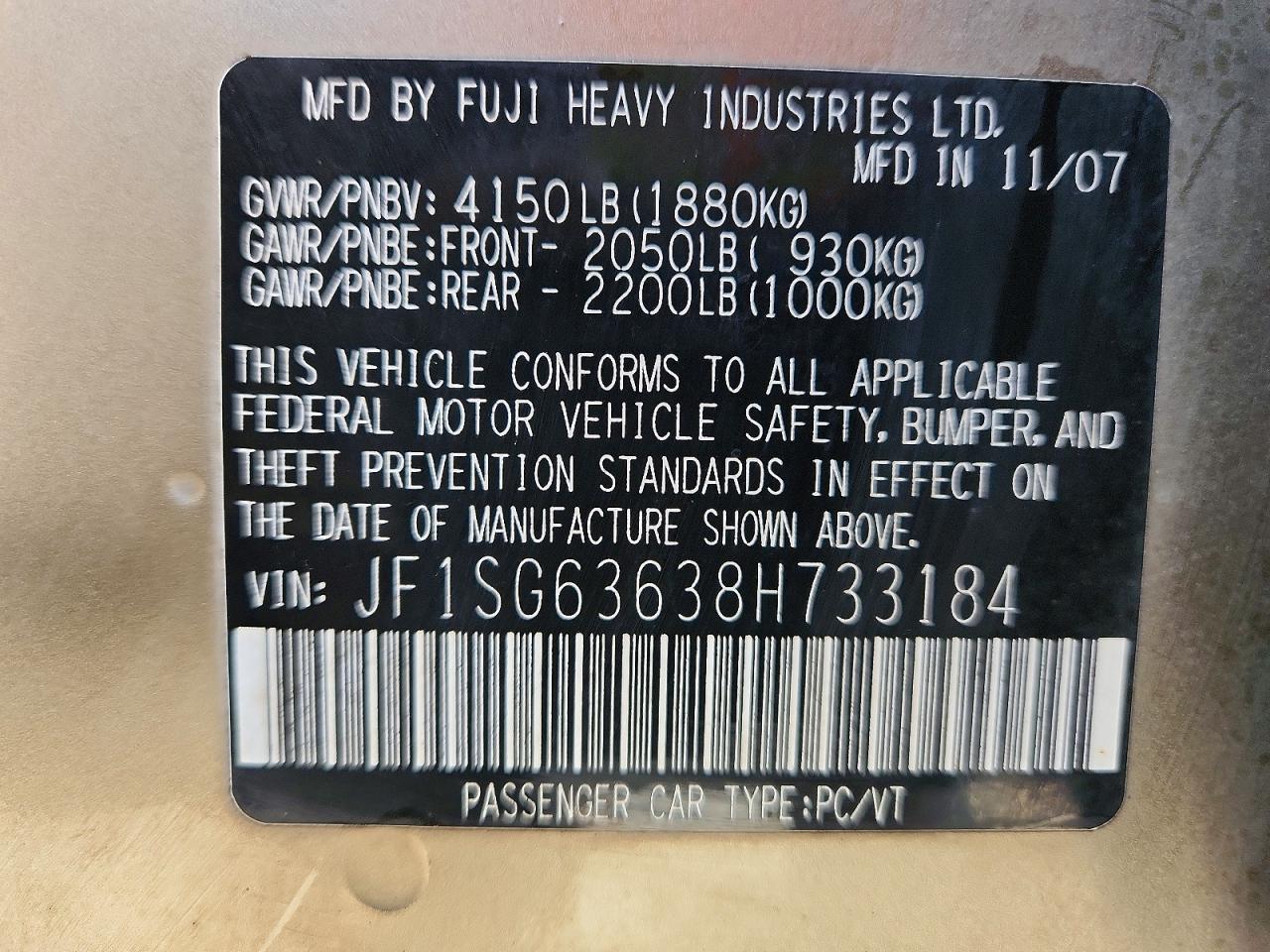 2008 SUBARU FORESTER 2.5X photo 25