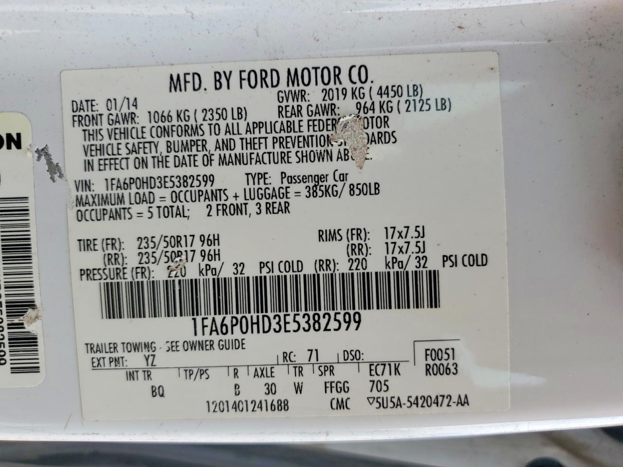 2014 FORD FUSION SE photo 23