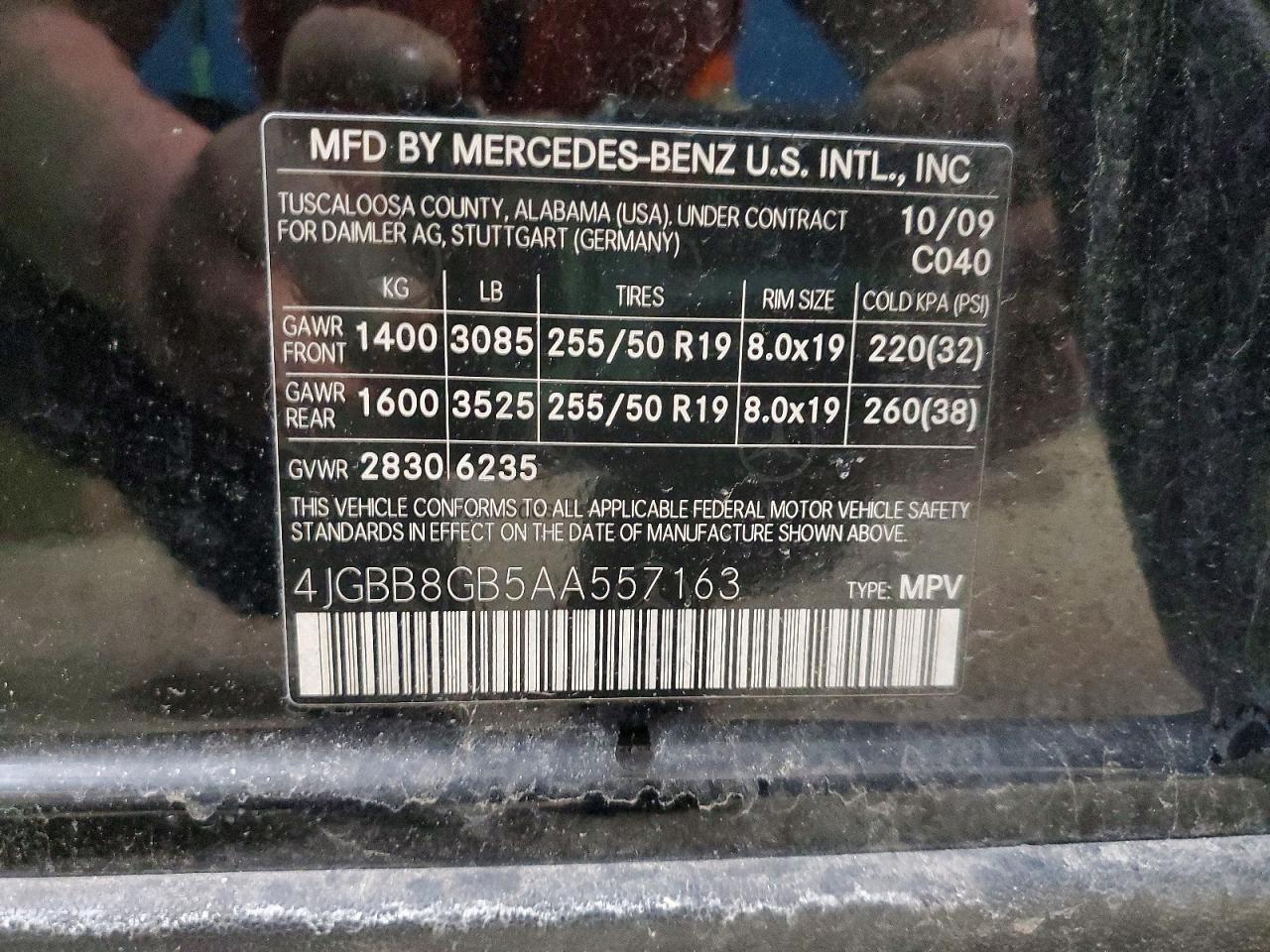2010 MERCEDES-BENZ ML 350 4MATIC photo 13