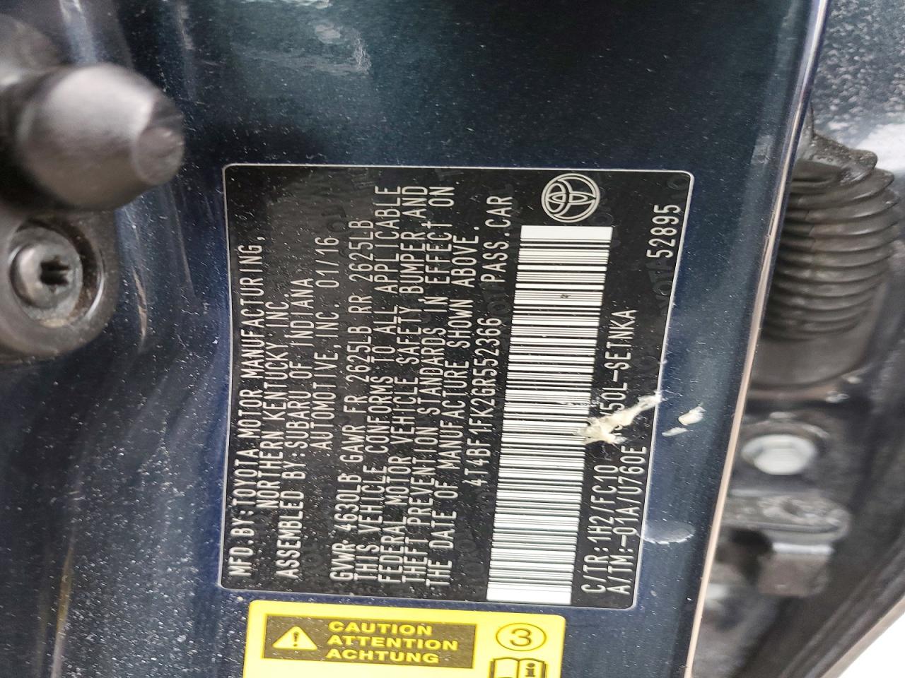 2016 TOYOTA CAMRY LE photo 23