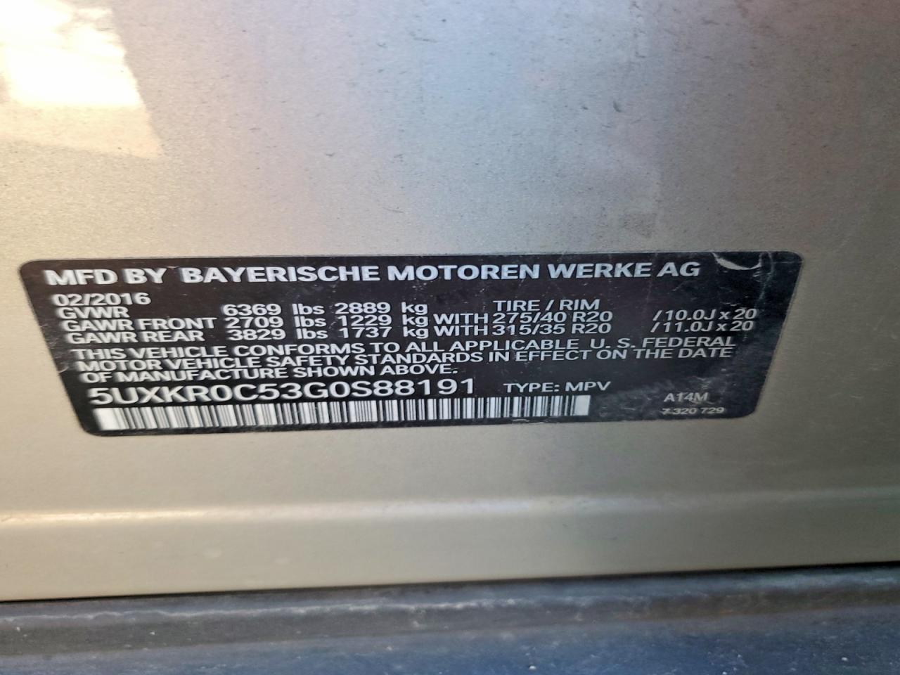 2016 BMW X5 XDRIVE35I photo 14