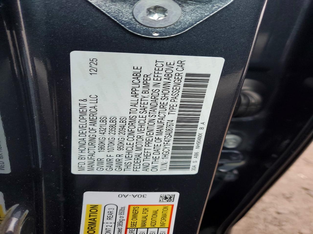 2025 HONDA ACCORD SE photo 12