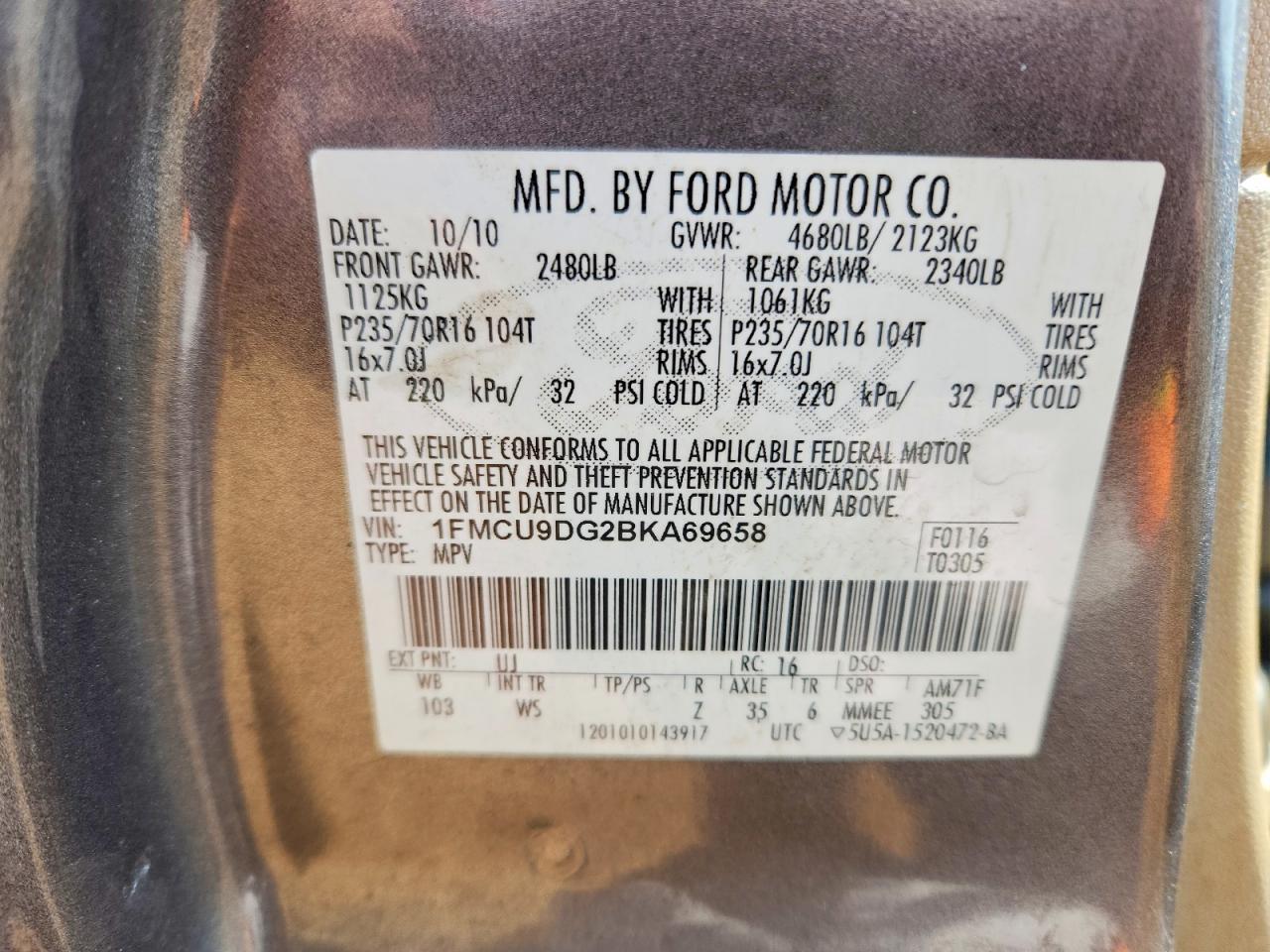 2011 FORD ESCAPE XLT photo 14