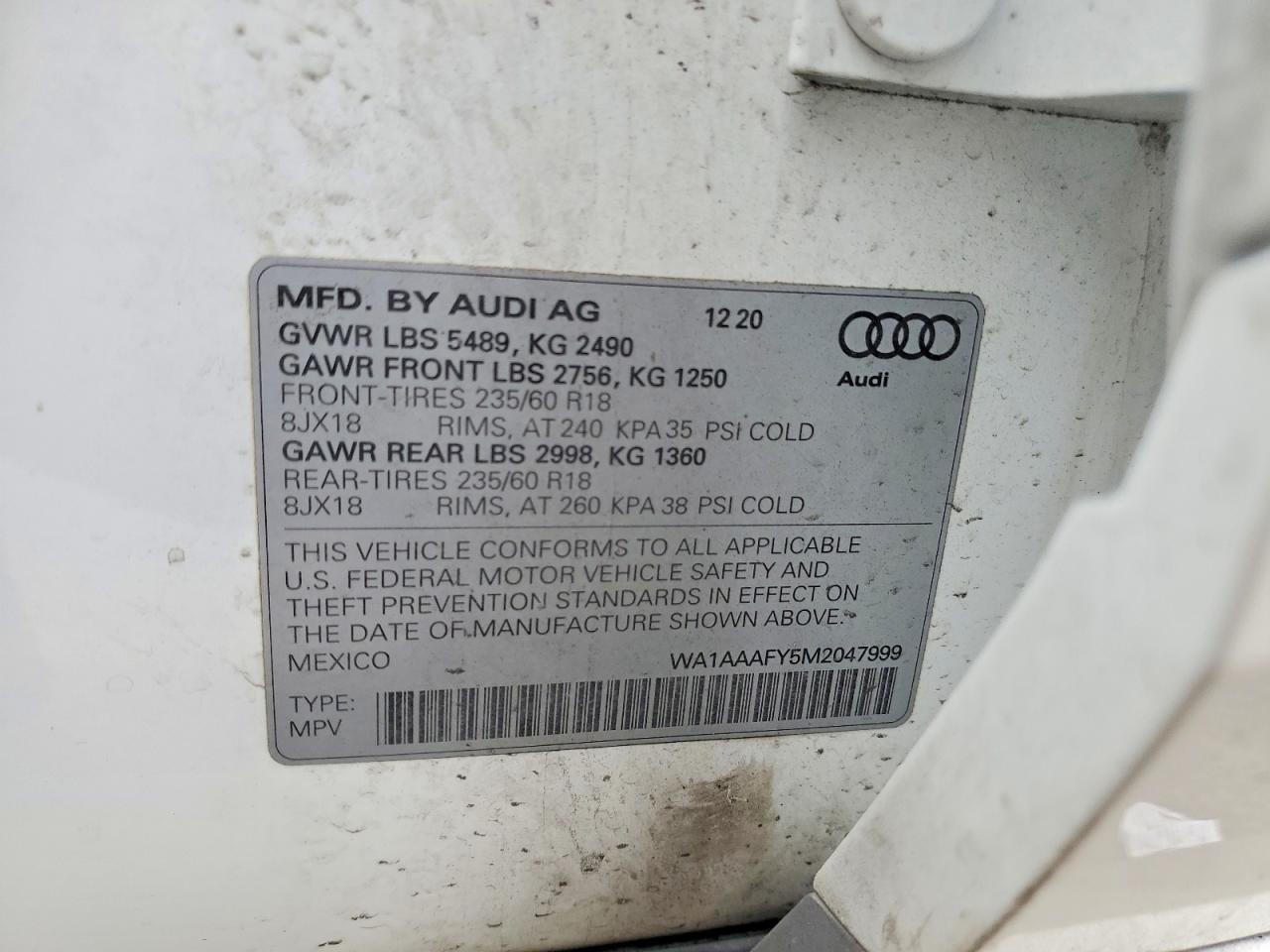 2021 AUDI Q5 PREMIUM photo 25